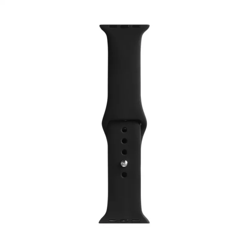 Evelatus Apple Watch 42/44/45mm silikoninen Loop-ranneke (140mm M/L) musta