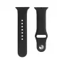Evelatus Apple Watch 42/44/45mm silikoninen Loop-ranneke (140mm M/L) musta