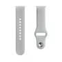 Evelatus Watch 20mm silikoniset Loop-rannekkeet (130mm M/L) hopea