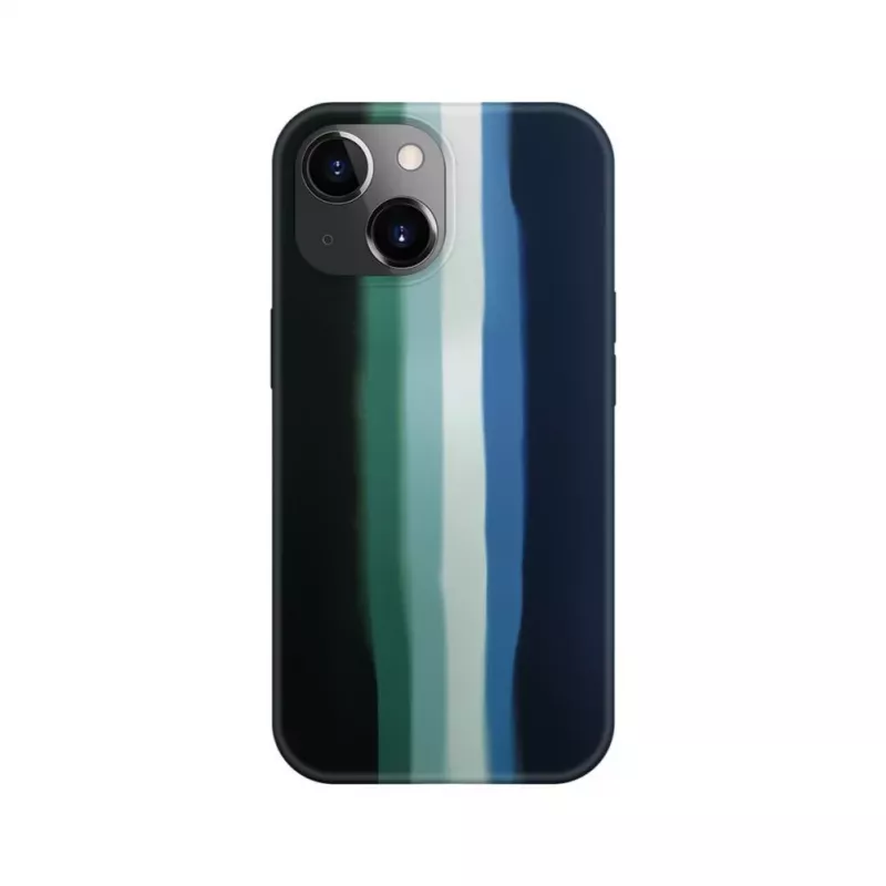 Evelatus Apple iPhone 15 silikonikuori monivärinen vihreä