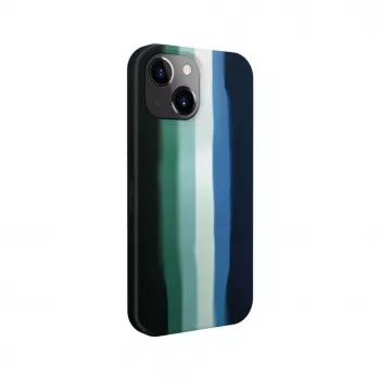 Evelatus Apple iPhone 15 silikonikuori monivärinen vihreä