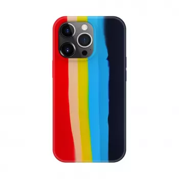 Evelatus Apple iPhone 15 Pro silikonikuori monivärinen sateenkaari