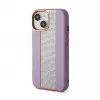 iLike Apple iPhone 15 Diamonds and Leather kuori pinkki hiekka