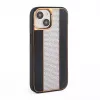 iLike Apple iPhone 15 Diamonds and Leather Case musta