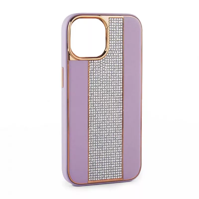 iLike Apple iPhone 15 Pro Diamonds and Leather kuori pinkki hiekka