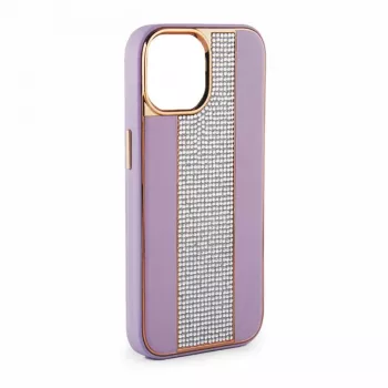 iLike Apple iPhone 15 Pro Diamonds and Leather kuori pinkki hiekka