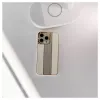 iLike Apple iPhone 15 Pro Diamonds and Leather Case valkoinen