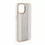 iLike Apple iPhone 15 Pro Diamonds and Leather Case valkoinen