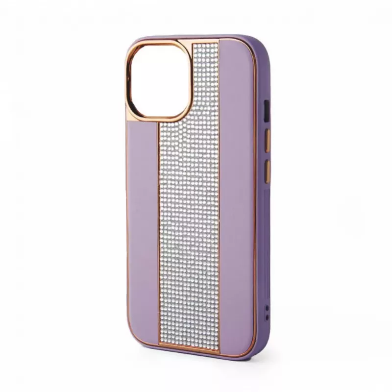 iLike Apple iPhone 15 Pro Max Diamonds and Leather kuori pinkki hiekka