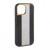 iLike Apple iPhone 15 Pro Max Diamonds and Leather Case musta