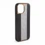 iLike Apple iPhone 15 Pro Max Diamonds and Leather Case musta