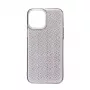 iLike Apple iPhone 14 silikonikuori Shine läpinäkyvä musta