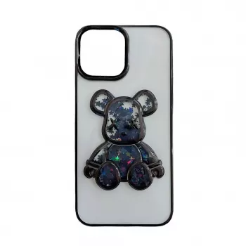 iLike Apple iPhone 14 silikonikuori Print Desire Bear musta