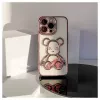 iLike Apple iPhone 15 Pro silikonikuori Print Desire Bear pinkki