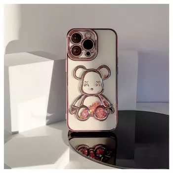 iLike Apple iPhone 15 Pro silikonikuori Print Desire Bear pinkki