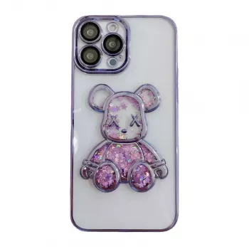iLike Apple iPhone 15 Pro Max silikonikuori Print Desire Bear violetti
