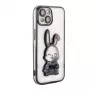 iLike Apple iPhone 13 silikonikuori Print Desire Rabbit musta