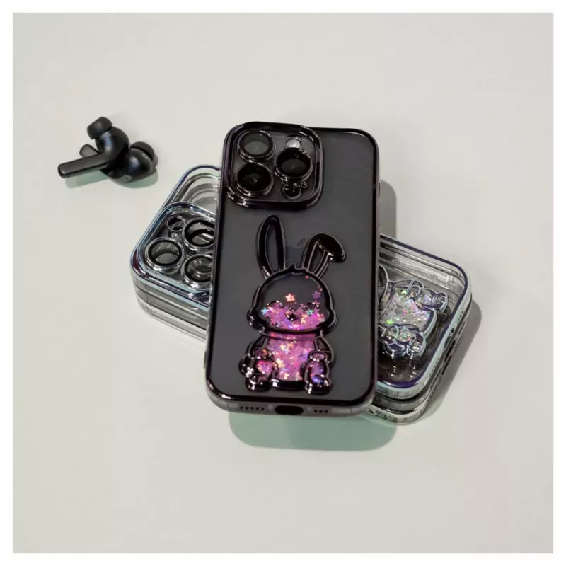 iLike Apple iPhone 14 Pro silikonikuori Print Desire Rabbit violetti