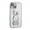 iLike Apple iPhone 15 silikonikuori Print Desire Rabbit sininen