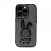iLike Apple iPhone 15 Pro silikonikuori Print Desire Rabbit musta