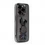 iLike Apple iPhone 15 Pro silikonikuori Print Desire Rabbit musta