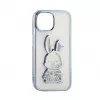 iLike Apple iPhone 15 Pro silikonikuori Print Desire Rabbit sininen
