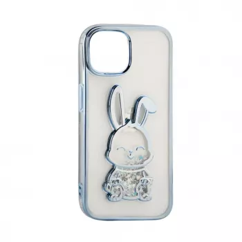 iLike Apple iPhone 15 Pro silikonikuori Print Desire Rabbit sininen