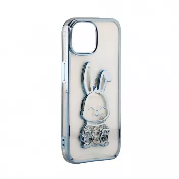 iLike Apple iPhone 15 Pro silikonikuori Print Desire Rabbit sininen