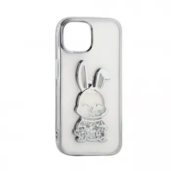 iLike Apple iPhone 15 Pro silikonikuori Print Desire Rabbit hopea