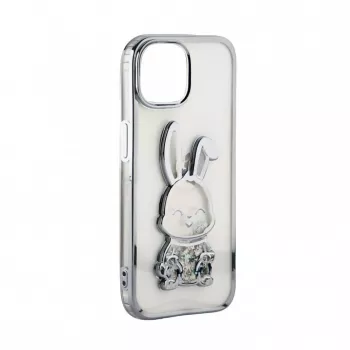 iLike Apple iPhone 15 Pro silikonikuori Print Desire Rabbit hopea