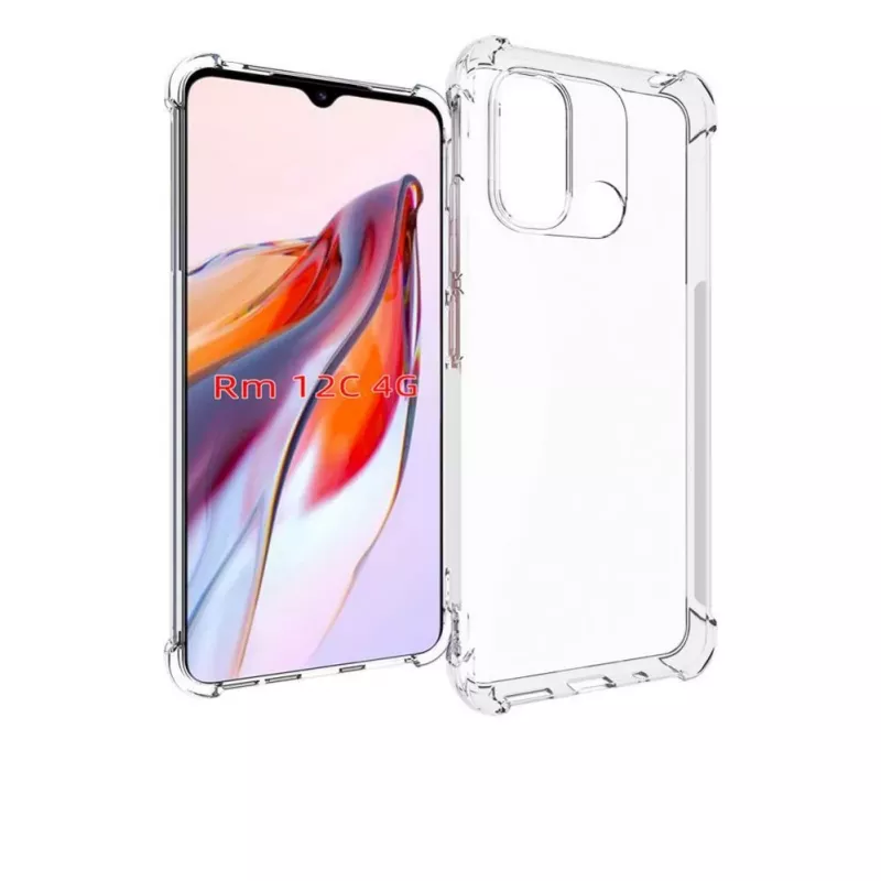Evelatus Xiaomi Redmi 12C sotilastason iskunkestävä silikonikuori läpinäkyvä