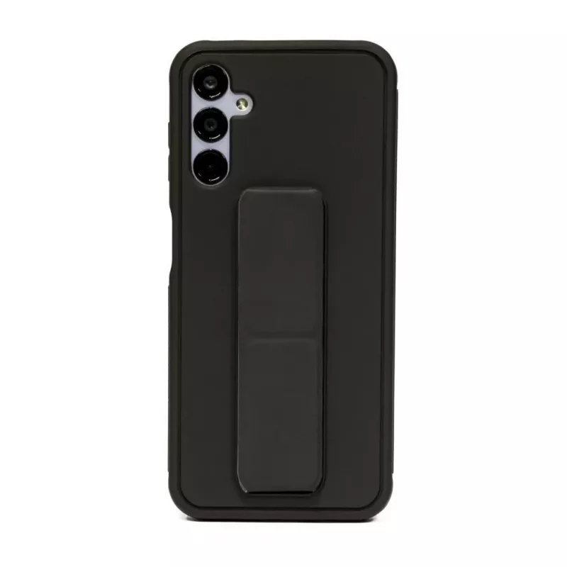 iLike Samsung Galaxy A14 5G silikonikuori jalustalla musta