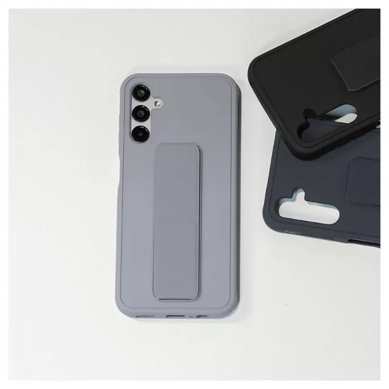iLike Samsung Galaxy A14 5G silikonikuori jalustalla violetti