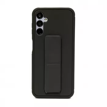 iLike Samsung Galaxy A34 5G silikonikuori jalustalla musta
