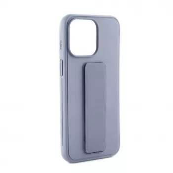 iLike Apple iPhone 13 silikonikuori jalustalla violetti