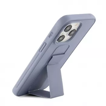 iLike Apple iPhone 14 Pro silikonikuori jalustalla violetti