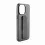 iLike Apple iPhone 15 silikonikuori jalustalla musta