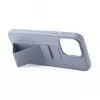 iLike Apple iPhone 15 silikonikuori jalustalla violetti