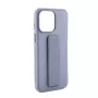 iLike Apple iPhone 15 silikonikuori jalustalla violetti