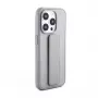 iLike Apple iPhone 15 Pro silikonikuori jalustalla hopea