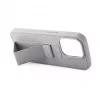 iLike Apple iPhone 15 Plus silikonikuori jalustalla hopea