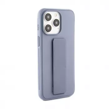 iLike Apple iPhone 15 Pro Max silikonikuori jalustalla violetti