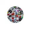iLike Universal Pop Holder Stickers - musta - 1 kpl:n pakkaus
