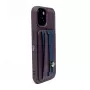 iLike Apple iPhone 14 Leather Pocket Stand -suojakotelo violetti