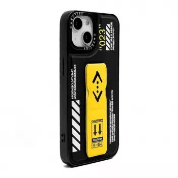 iLike Apple iPhone 13 Fashion Leather Stand Cover musta