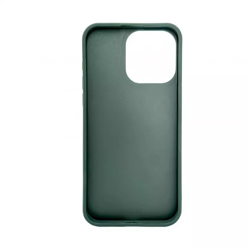 iLike Apple iPhone 15 Pro nahkakotelo piilotetulla taskulla ja jalustalla vihreä