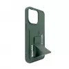 iLike Apple iPhone 15 Pro Max Leather Hidden Pocket Stand Cover vihreä
