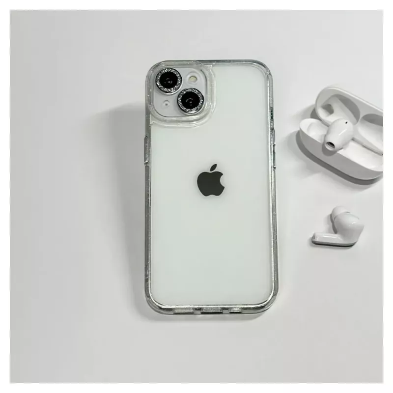 iLike Apple iPhone 14 Stars Lens Acrylic Cover valkoinen