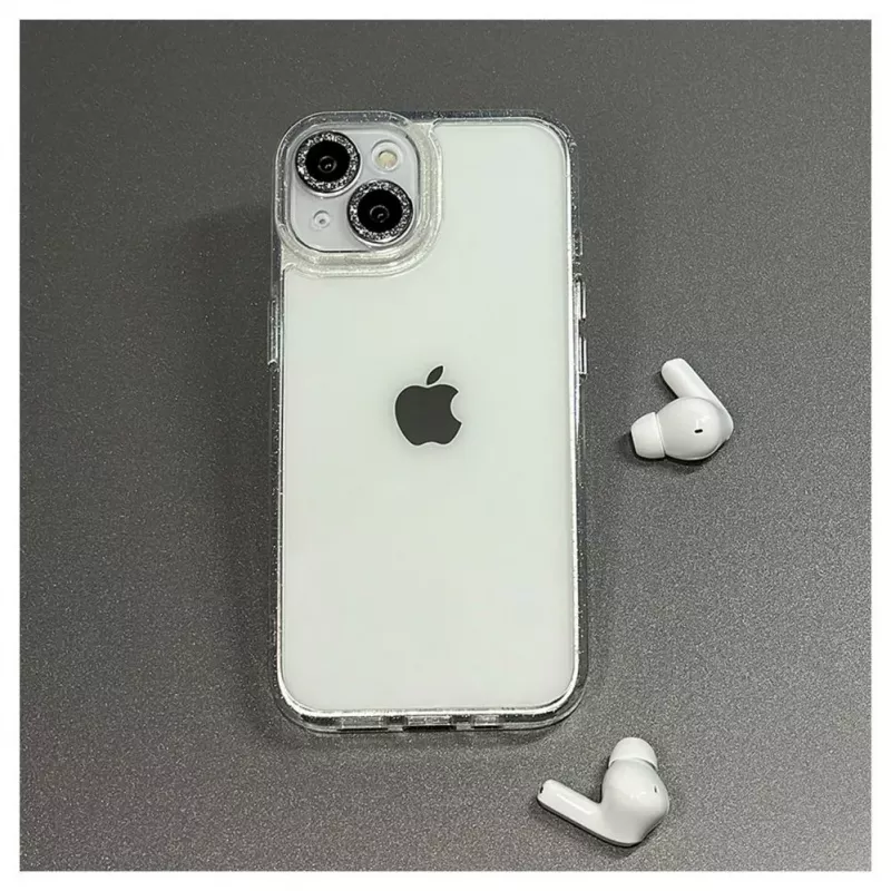 iLike Apple iPhone 14 Stars Lens Acrylic Cover valkoinen