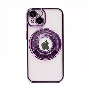iLike Apple iPhone 15 Pro IH MagSafe Hidden Stand -kotelo violetti